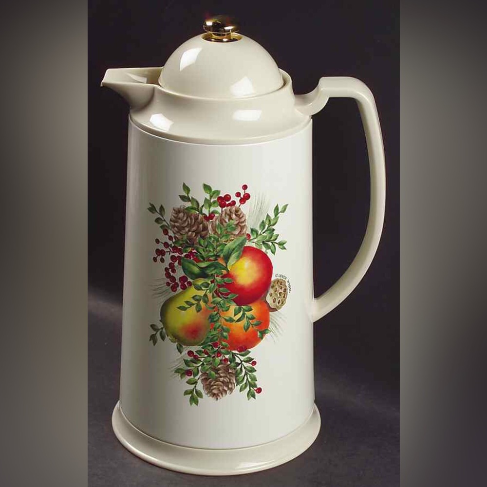 NIB Lenox For The Holidays Williamsburg Boxwood & Pine Thermal Carafe